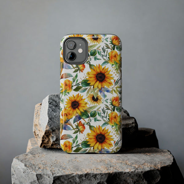 Sunflower Bliss Tough Phone Cases, iPhone case, sunflower