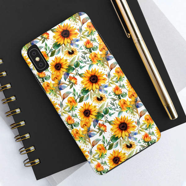 Sunflower Bliss Tough Phone Cases, iPhone case, sunflower