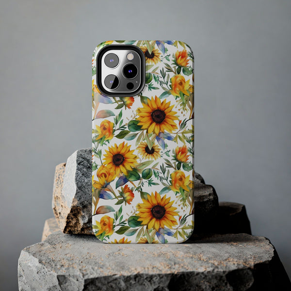 Sunflower Bliss Tough Phone Cases, iPhone case, sunflower