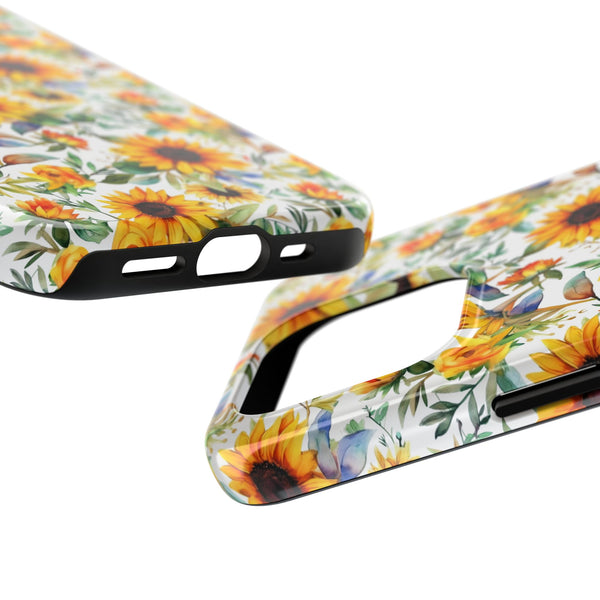 Sunflower Bliss Tough Phone Cases, iPhone case, sunflower