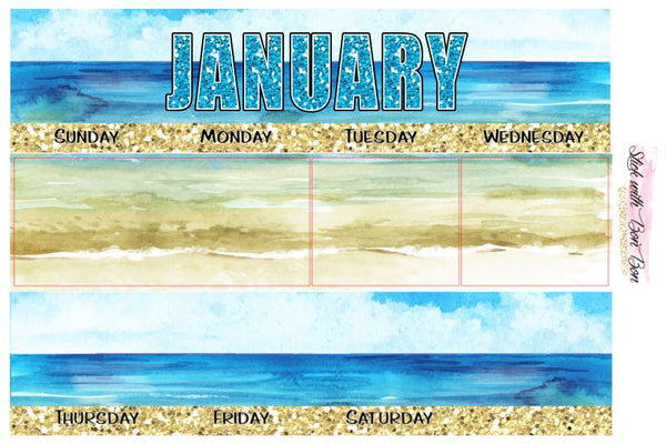 Ocean - Monthly View Stickers