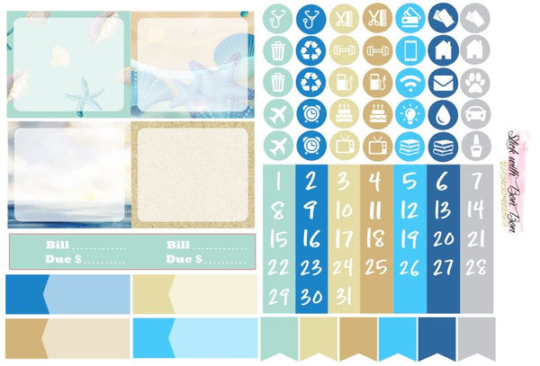 Ocean - Monthly View Stickers