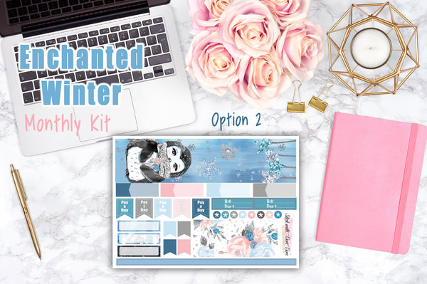 Enchanted Winter - Monthly View Stickers