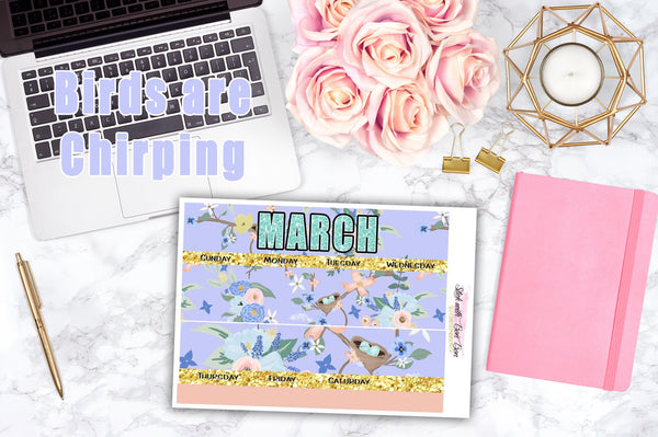 Birds are Chirping - Monthly View Stickers