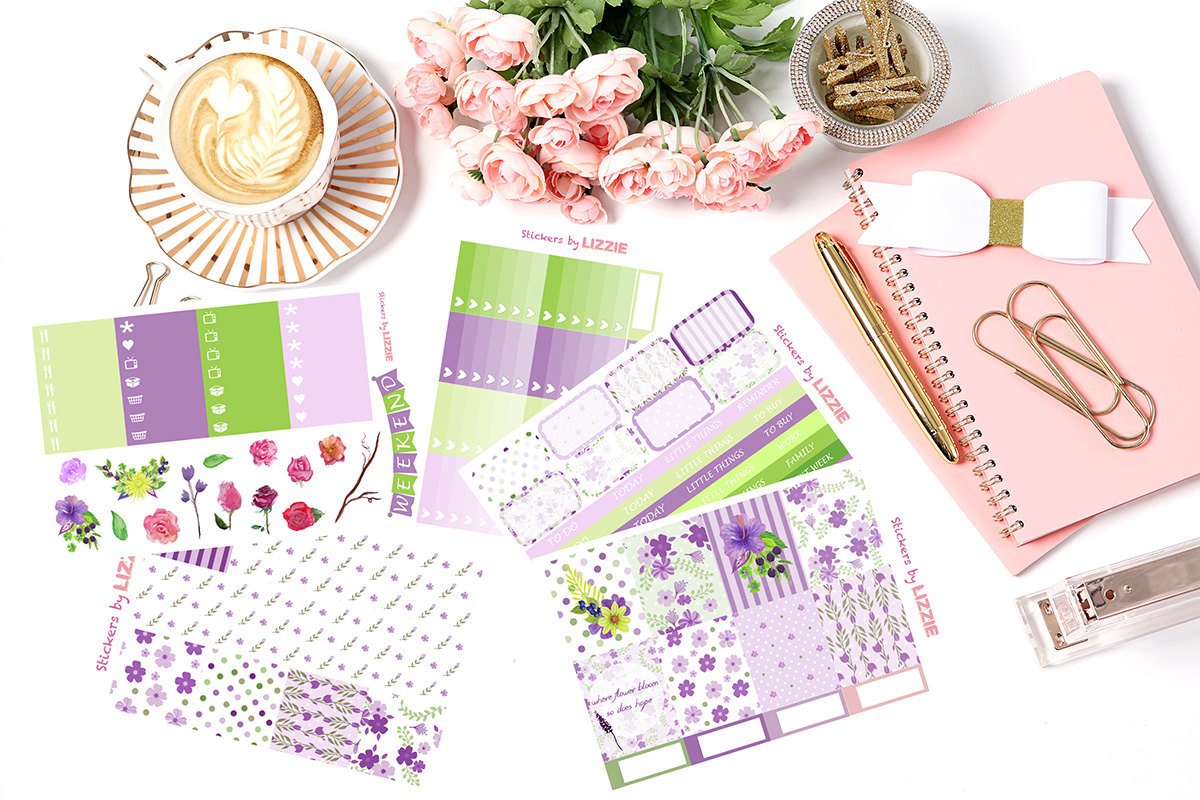 Purple Dreamy Garden - Vertical Weekly Kit