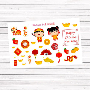 Chinese New Year deco stickers