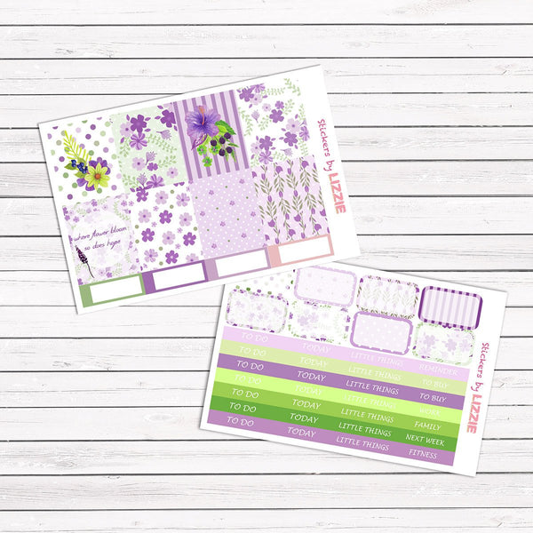 Purple Dreamy Garden - Vertical Weekly Kit